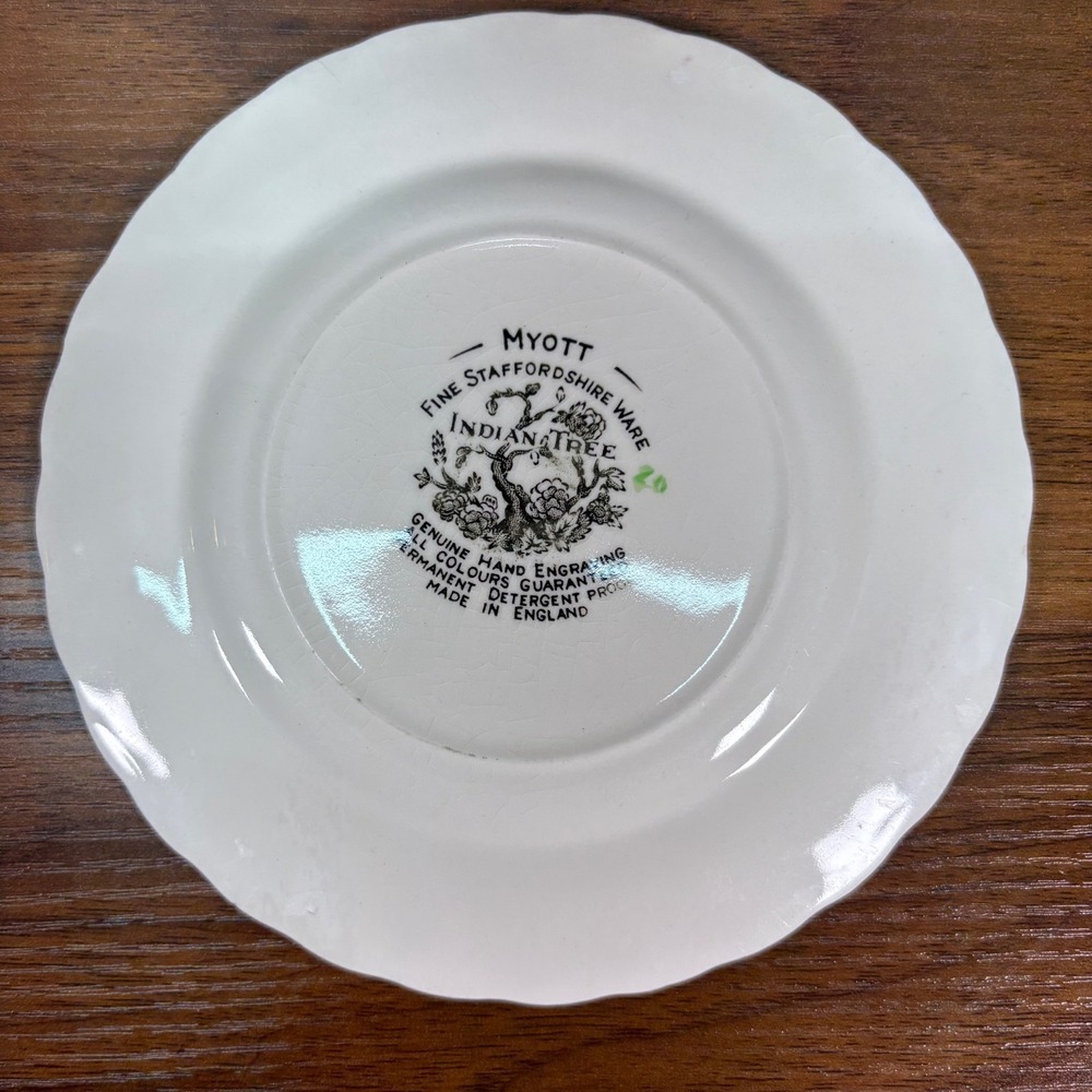 Myott Staffordshire Ware Indian Tree Made England Hand Engraving Lot of 3‎ 6" - Picture 8 of 10